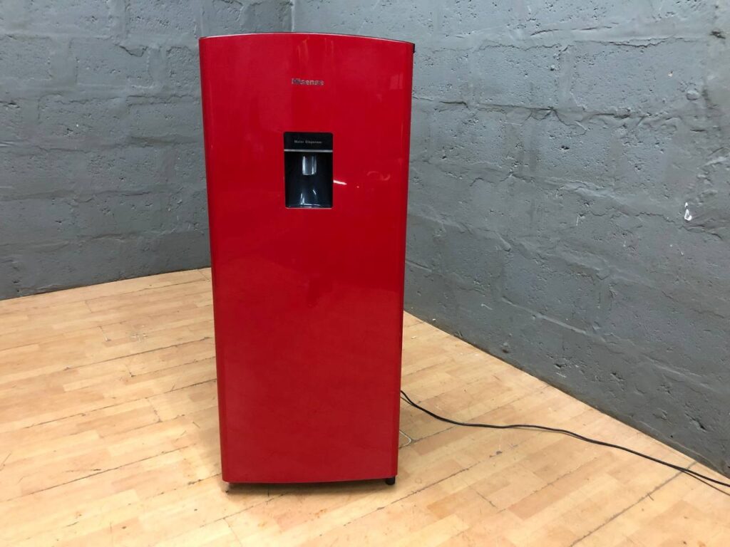 Hisense H230RRE-WD Single-Door Fridge with Water Dispenser – Red