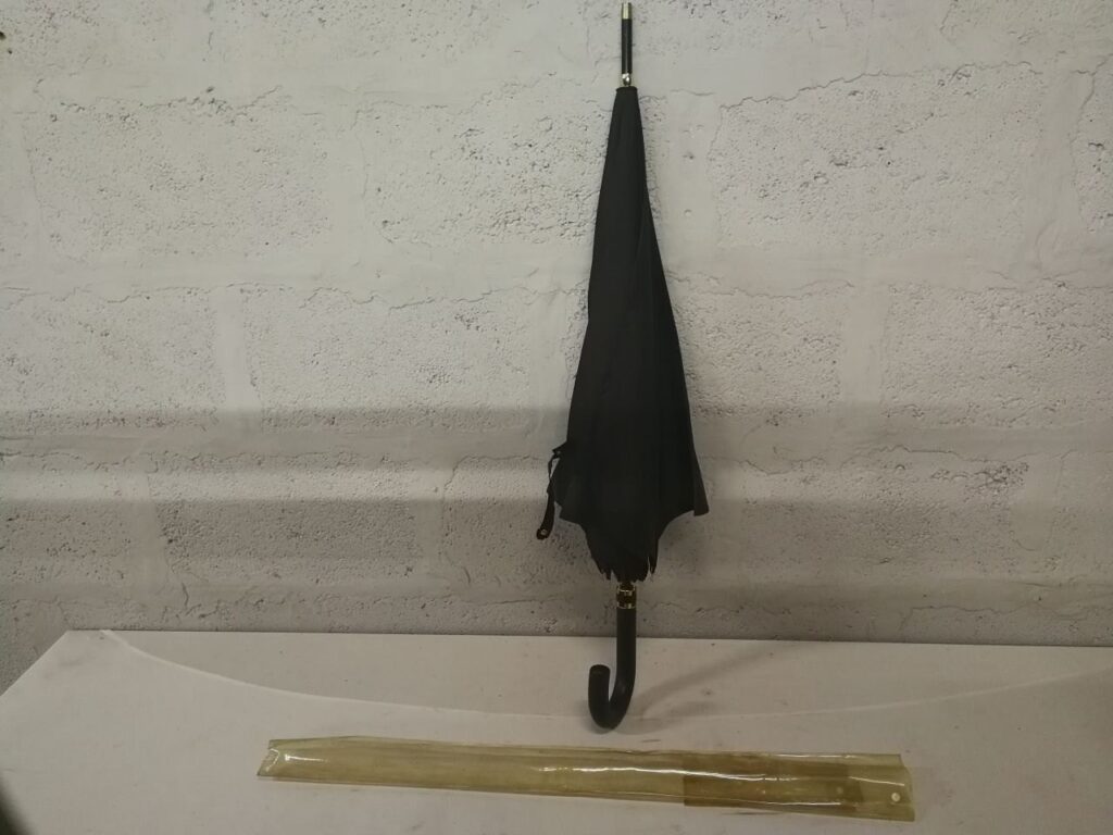 Aramis Branded Black Umbrella with Plastic Sleeve