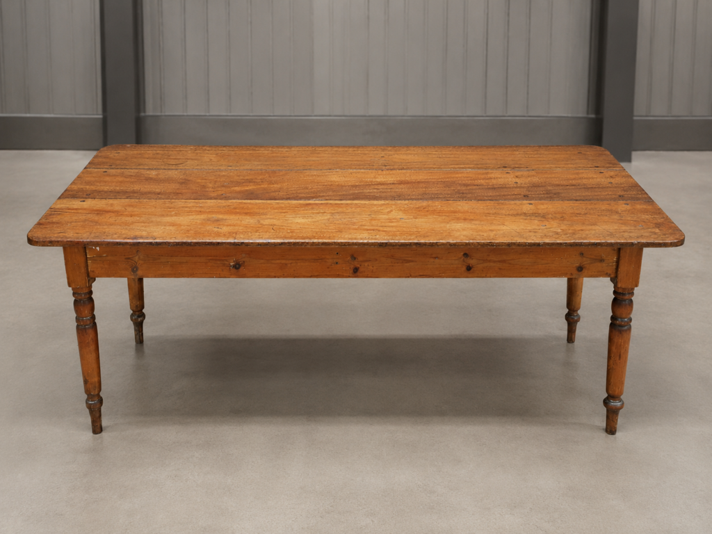 Solid Wooden Dining Table, 181 x 90 x 75 cm (medium/honey brown)