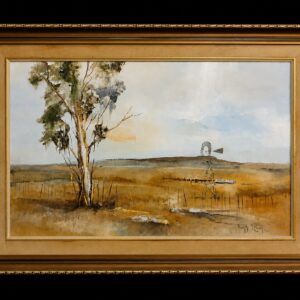 Framed Landscape Painting Signed Barb Ploner – 70 x 95 cm