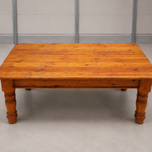 Oregon Pine Coffee/Low Table — 130 x 89 x 75 cm, Warm Honey Finish