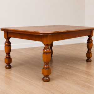 Teak Ball and Block Dining/Occasional Table, 183 x 116 x 77 cm