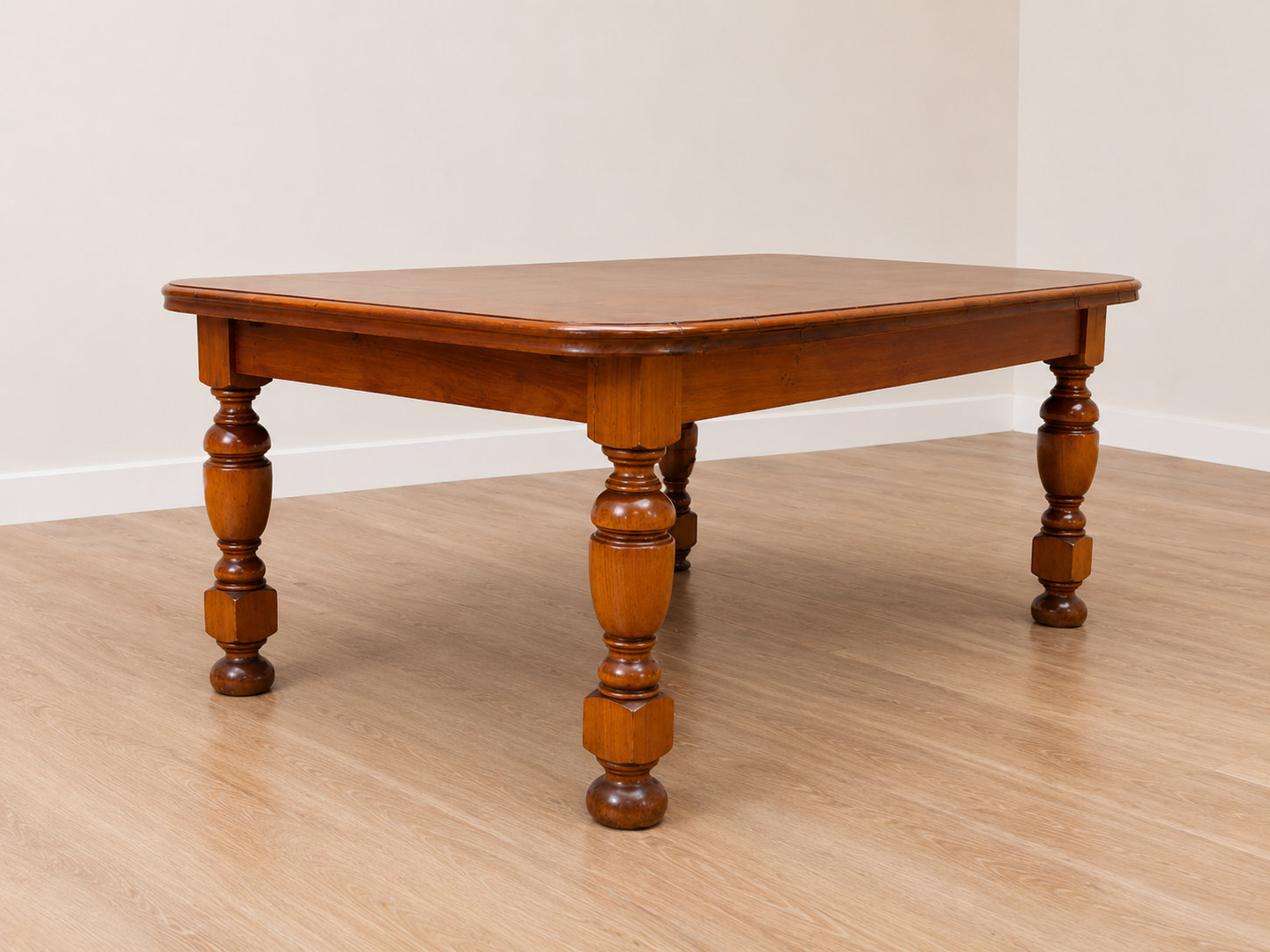 Teak Ball and Block Dining/Occasional Table, 183 x 116 x 77 cm