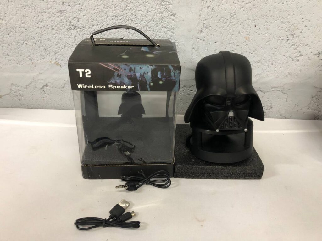 T2 Wireless Speaker – Darth Vader Helmet Design with Box & Cables