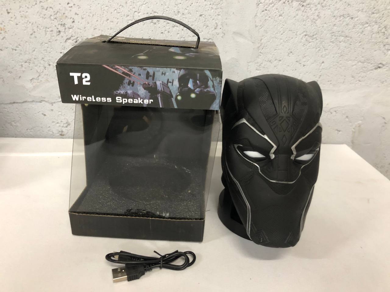 T2 Wireless Speaker – Black Panther Head Design with Original Box & Cable