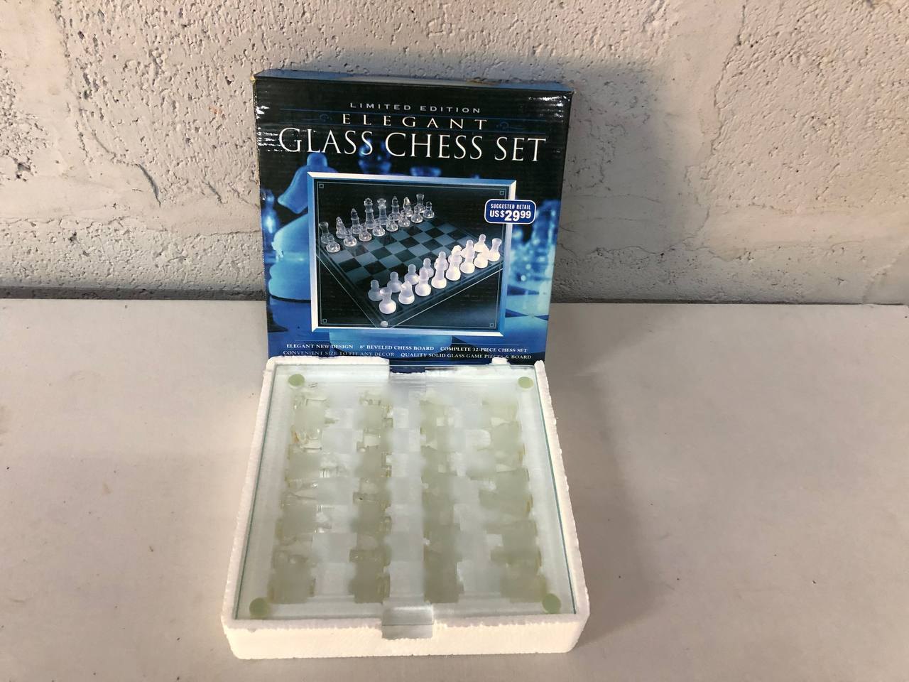 Limited Edition Elegant Glass Chess Set – Complete, Boxed