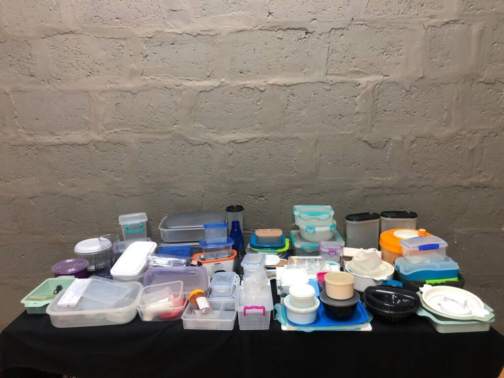 Bulk Lot of 50+ Assorted Plastic Food Storage Containers & Kitchenware