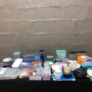 Bulk Lot of 50+ Assorted Plastic Food Storage Containers & Kitchenware