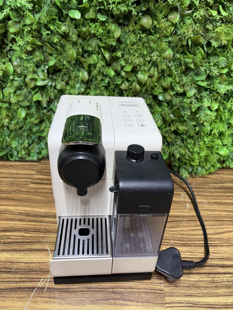 Countertop Coffee / Espresso Machine with Milk Frother — White & Black