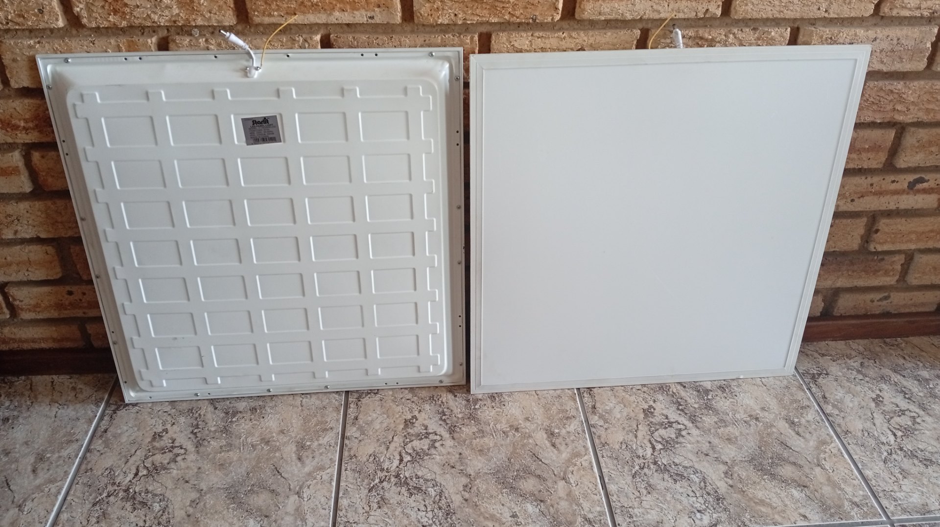 Pair of Starlit LED Panel Lights F138/48W/LED (48W, 6500K) — 58 x 59 cm — Untested