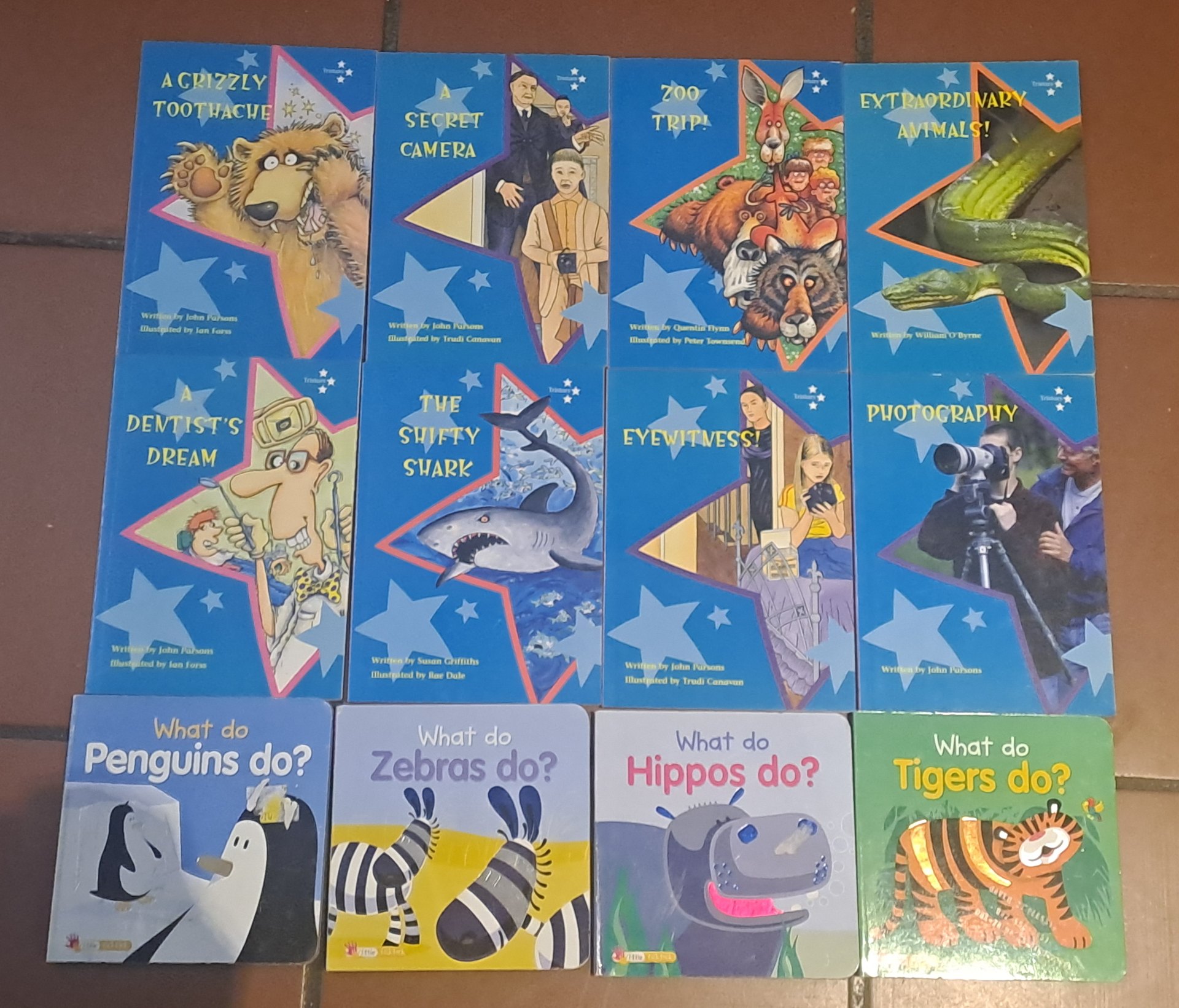 Mixed lot of children’s books — paperbacks + board books (approx. 12), illustrated titles