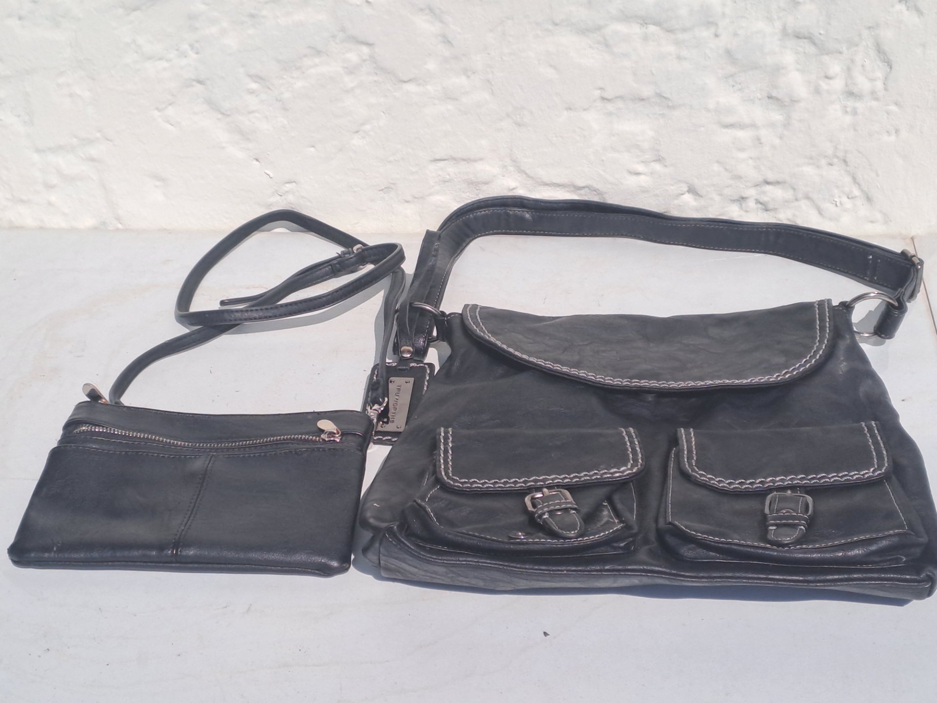 Pair of black crossbody bags — seller-stated Truworths & Collette Hayman (used)