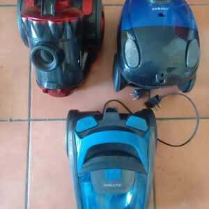 Lot of 3 Canister Vacuum Cleaners (two Sokany visible) — For Spares / Repairs, Not Working