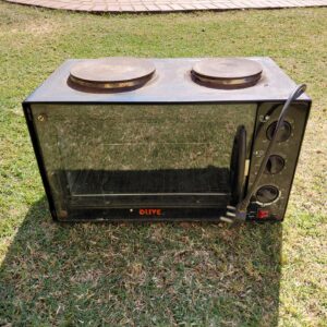 Olive Oven SA-626 30L Countertop Oven with Two Hotplates — Oven & Right Plate Work, Heavy Rust