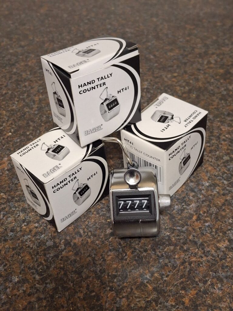 Lot of 3 x BAGEL HT41 Hand Tally Counters — Brand New, Boxed (tested resets and counts)