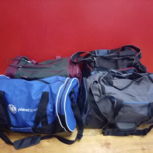 Lot of 4 Duffel / Gym Bags (mixed brands) — used, one with broken zip & lining damage