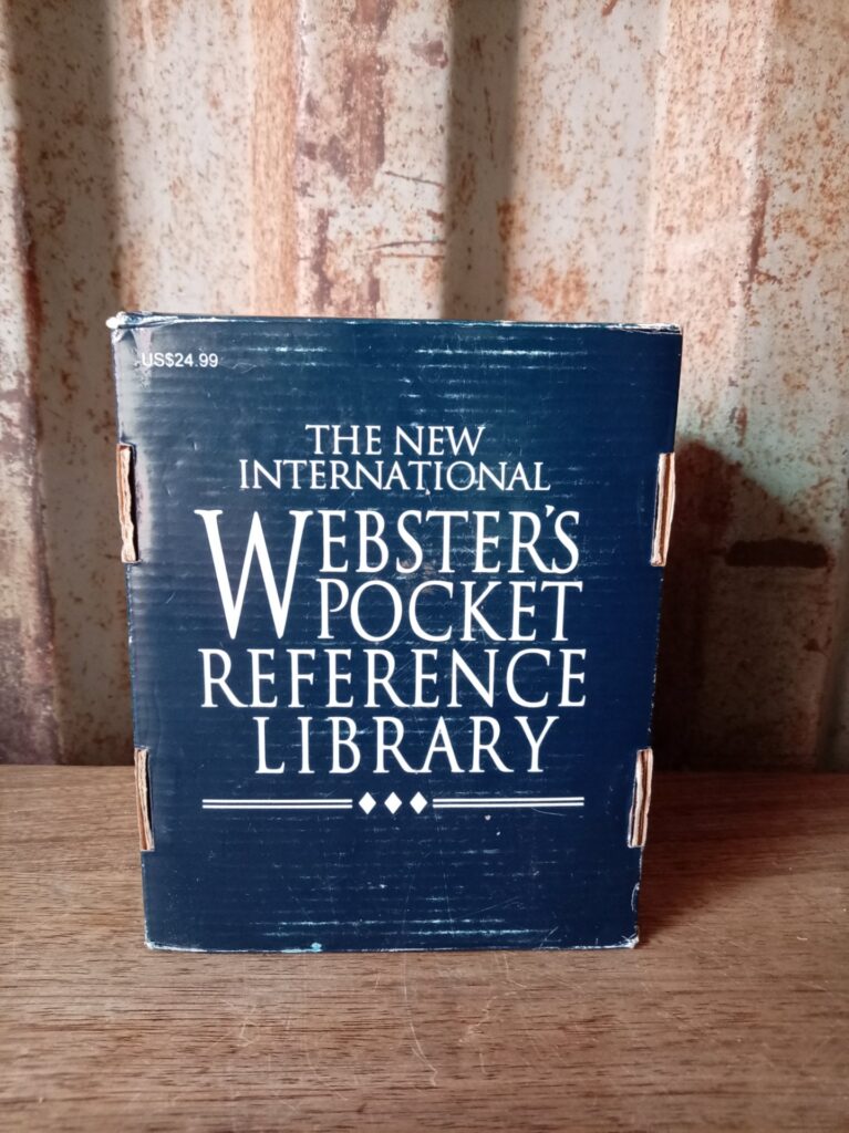 The New International Webster’s Pocket Reference Library — 5-volume boxed set (Computer, Thesaurus, Dictionary, Medical & First Aid, Spelling)