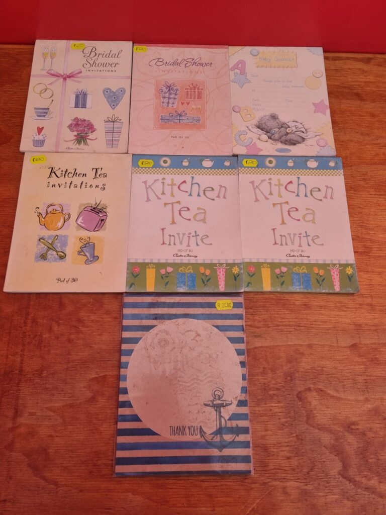 Mixed lot — Invitation & Thank‑You Paper Pads (opened, used, visible wear)