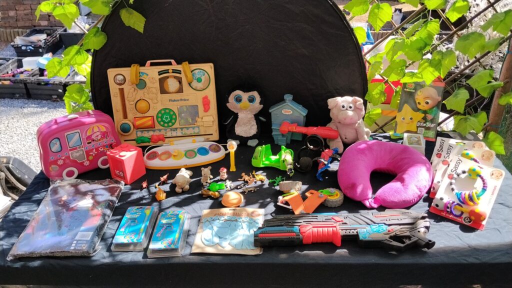 Mixed Kids Toys Bundle — Fisher-Price Activity Board, Plush, Sassy Rattles (Some New/Sealed), Electronic Toys — Working With Faults