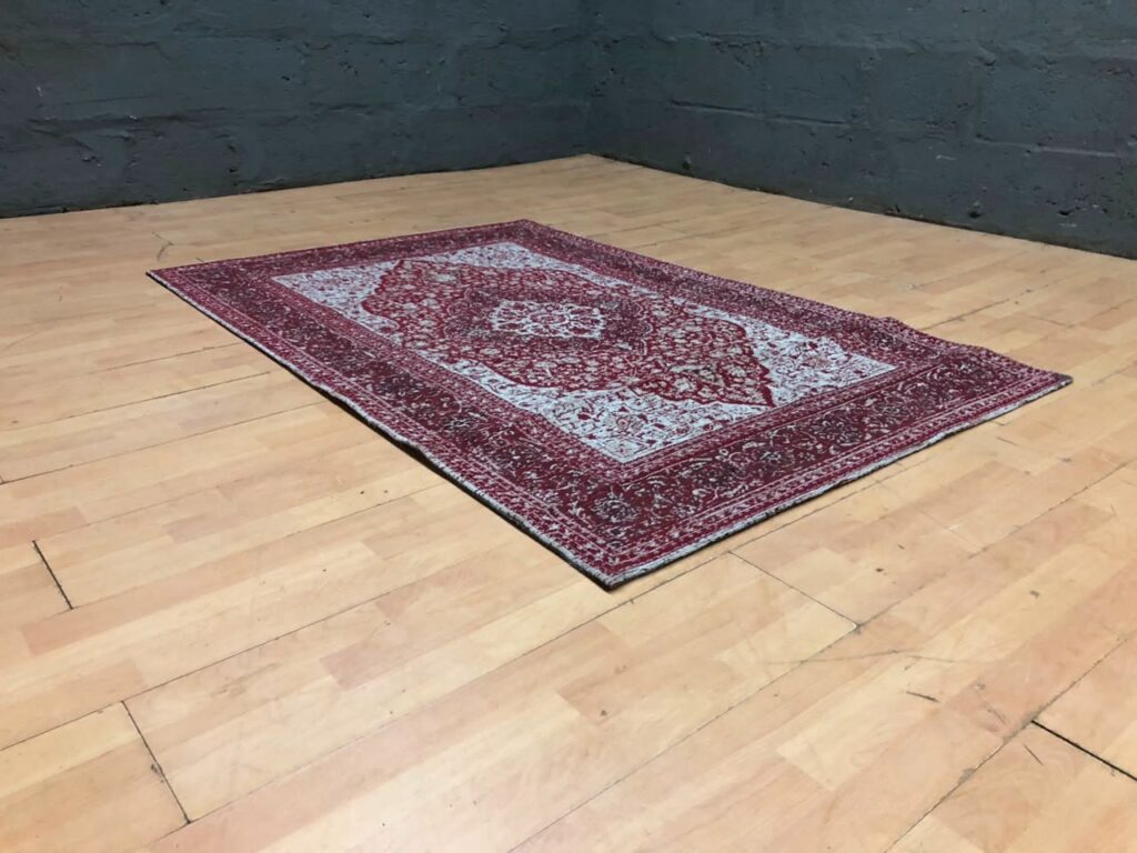 myhome red patterned area rug – 180 x 120 cm, 60% polyester / 40% cotton, used good
