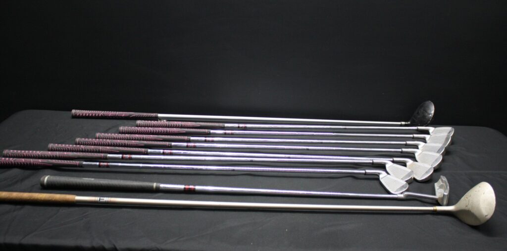 Mixed 23‑Piece Golf Club Set — Tour Series/Tourwood irons + Spalding Pata A Cobra driver (worn, sold as‑is)