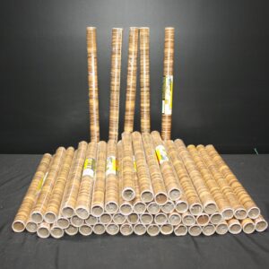 Bulk lot wood‑grain self‑adhesive contact paper rolls — approx 1m x 450cm each (as‑is, some dented cores)