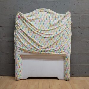 Children's Padded Headboard with Removable Cat‑Print Cover — 110 x 140 x 8 cm