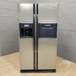 LG GR-267THF Side-by-Side Refrigerator-Freezer with Ice & Water Dispenser — Working, some dents & rear insulation exposed