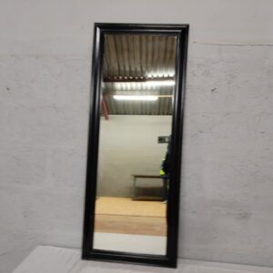 Full-length Wall Mirror with Dark Wooden Frame — 134 x 54 cm, Used (Frame Scuffs)