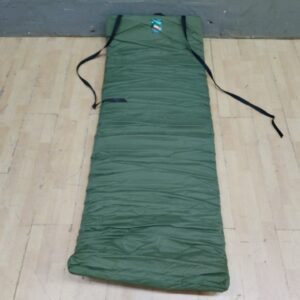 Tentco Fold-Out Camping Sleeping Mat – Olive Green, 160 × 66 × 5 cm, Carry Straps, Good Used Condition