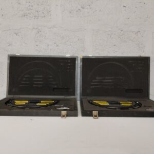 Pair of M&W 8"-12" Interchangeable-rod Micrometer Sets in Fitted Cases (certificate + tools)