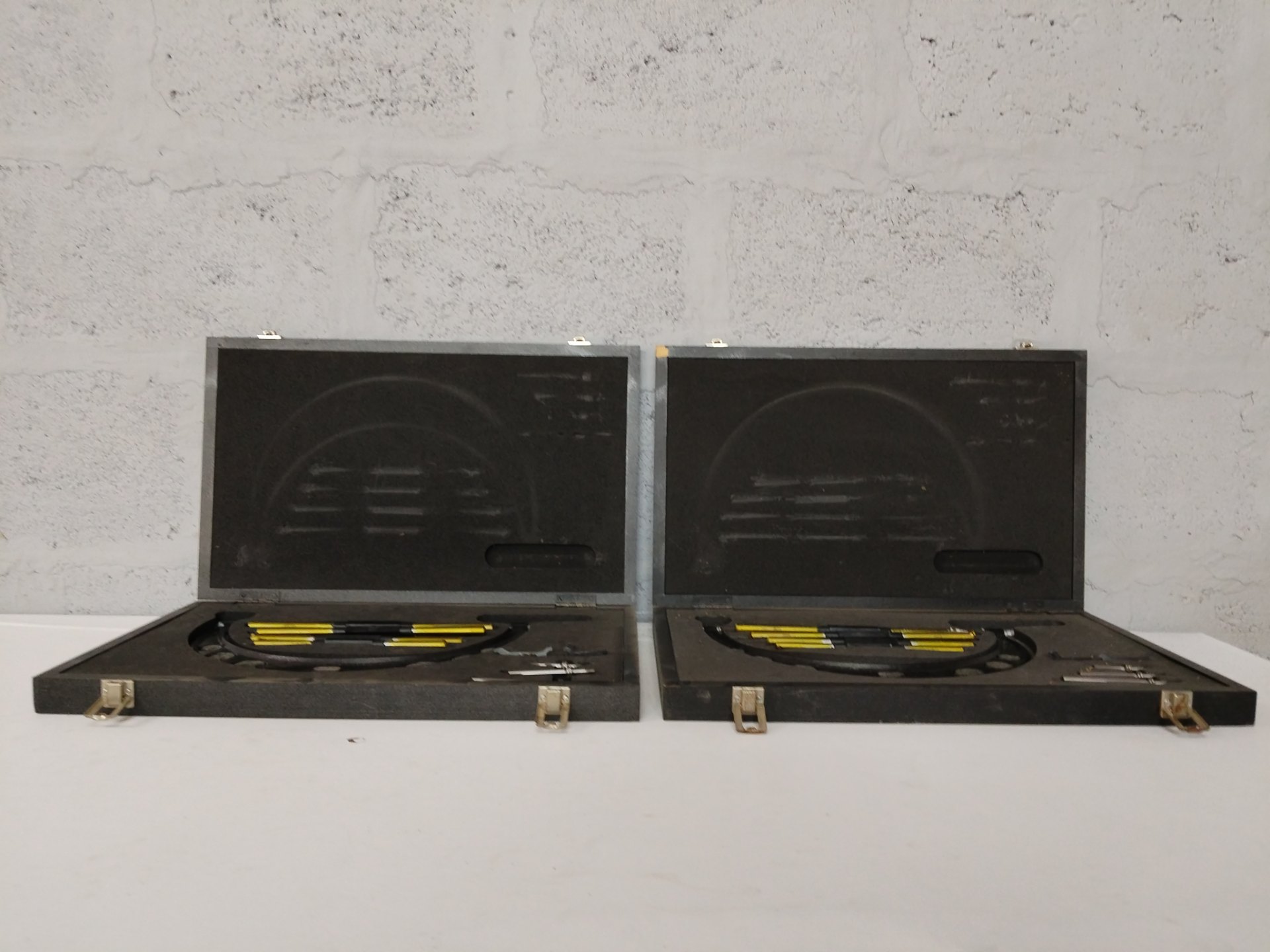 Pair of M&W 8″-12″ Interchangeable-rod Micrometer Sets in Fitted Cases (certificate + tools)