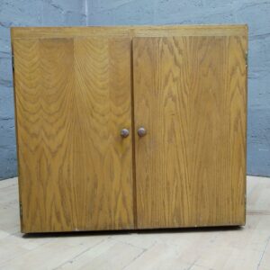 Small Solid Wood Two‑Door Storage Cabinet with Eight Internal Compartments – Used