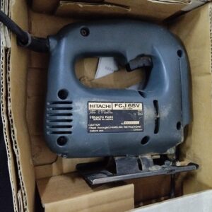 Hitachi FCJ65V 65mm Jigsaw — tested & working, cord + original box/manual, dusty with surface rust, no blades