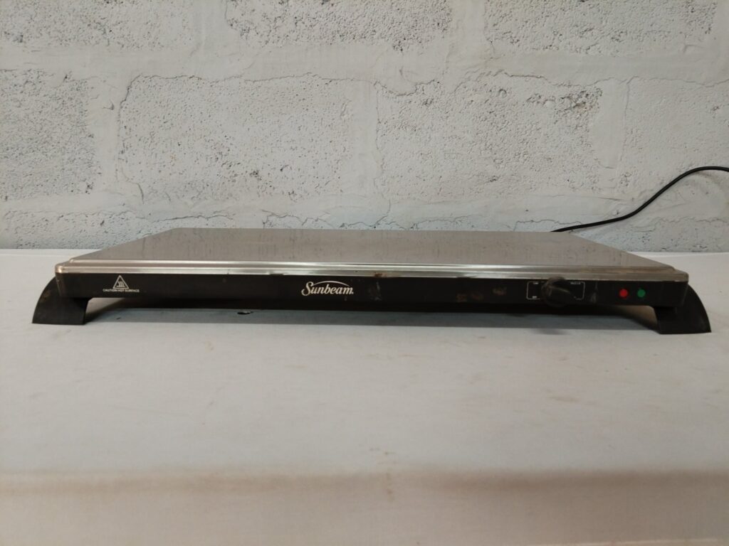 Sunbeam SWT-250 Warming Tray (230V 350W) — Stainless top, variable heat — Tested working