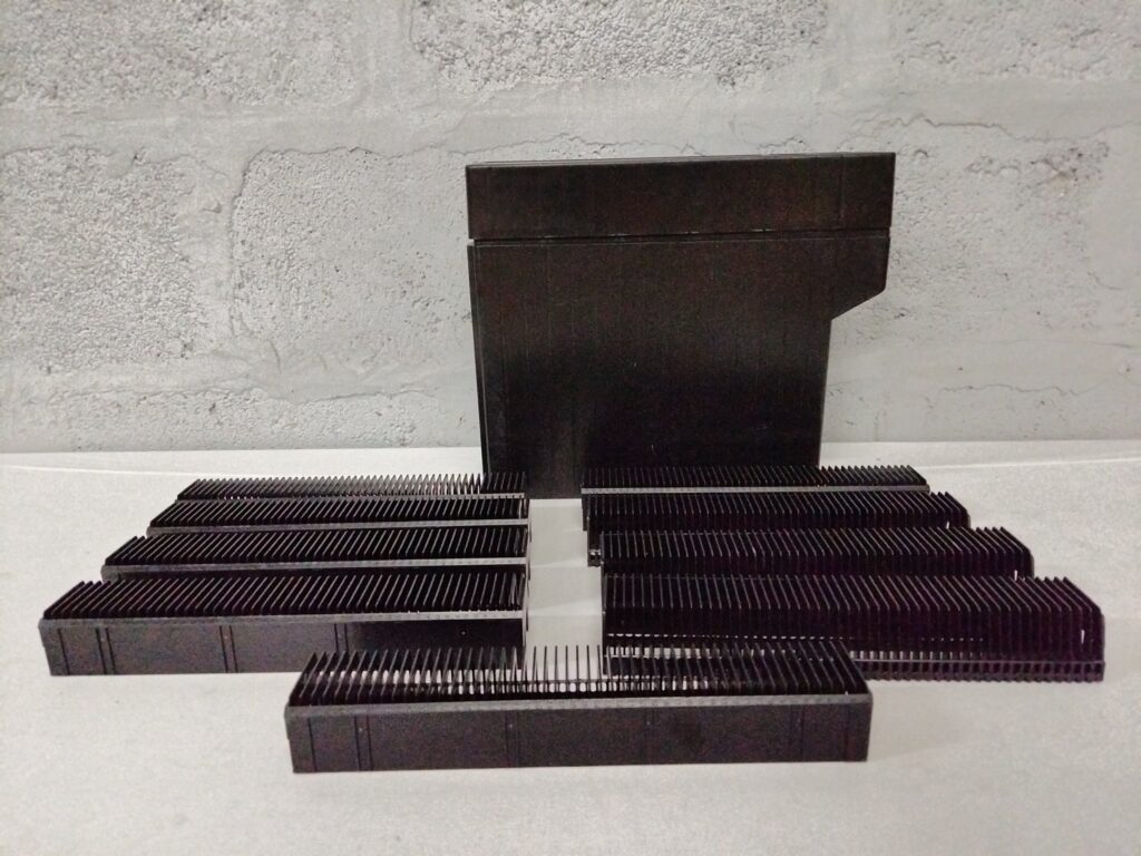 Lot of 10 Black Plastic Numbered Slide / Film Holders with Upright Storage Piece