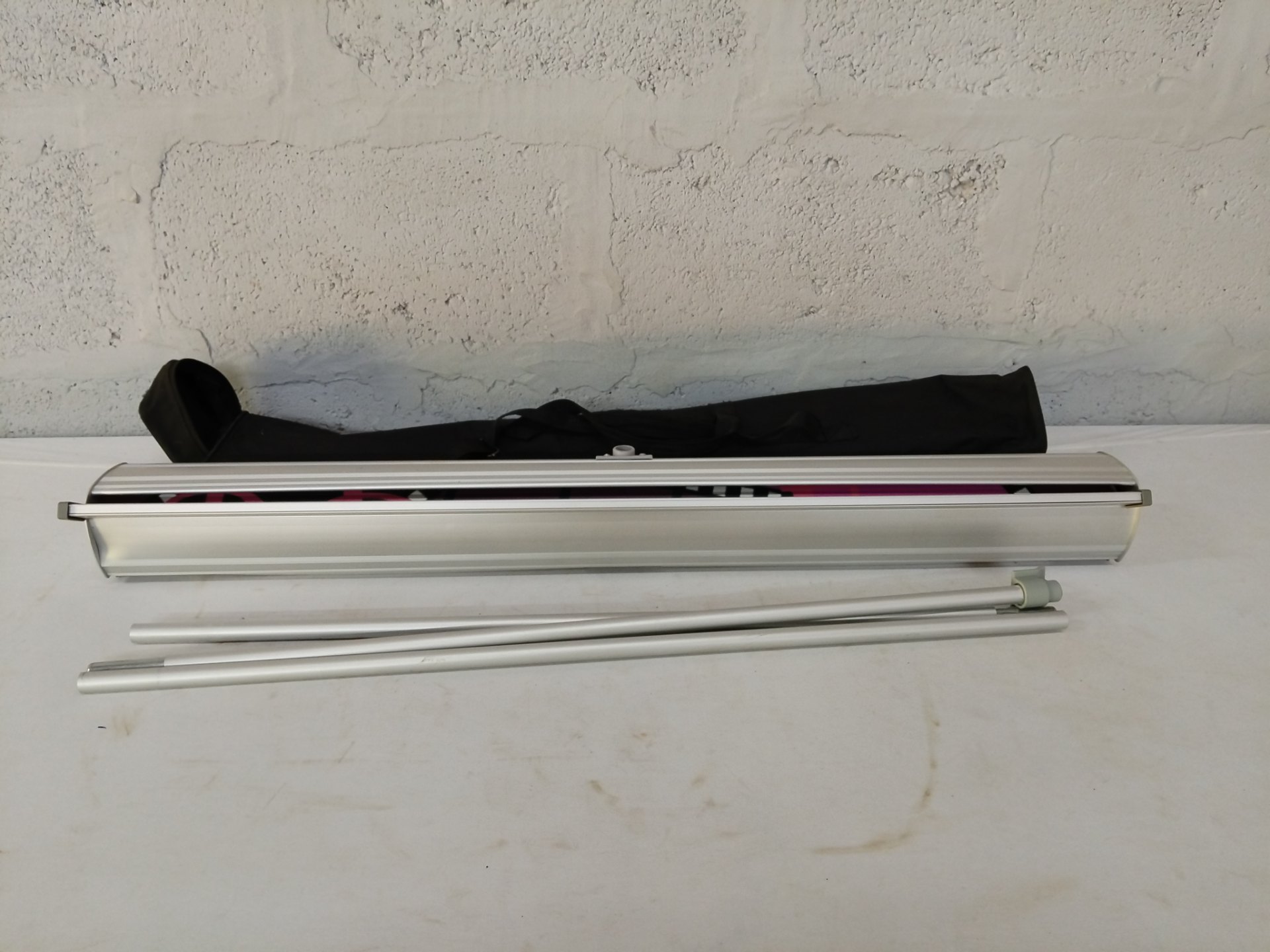 Retractable Roll-Up Banner Stand with Printed Graphic, Poles & Carry Bag (86 x 210 cm)
