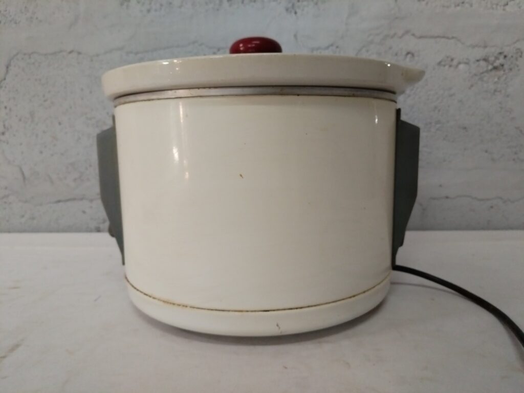 TEDELEX TX-350 Slow Cooker (230V 50Hz 280W) — ceramic pot & lid, tested working, stained with cable damage