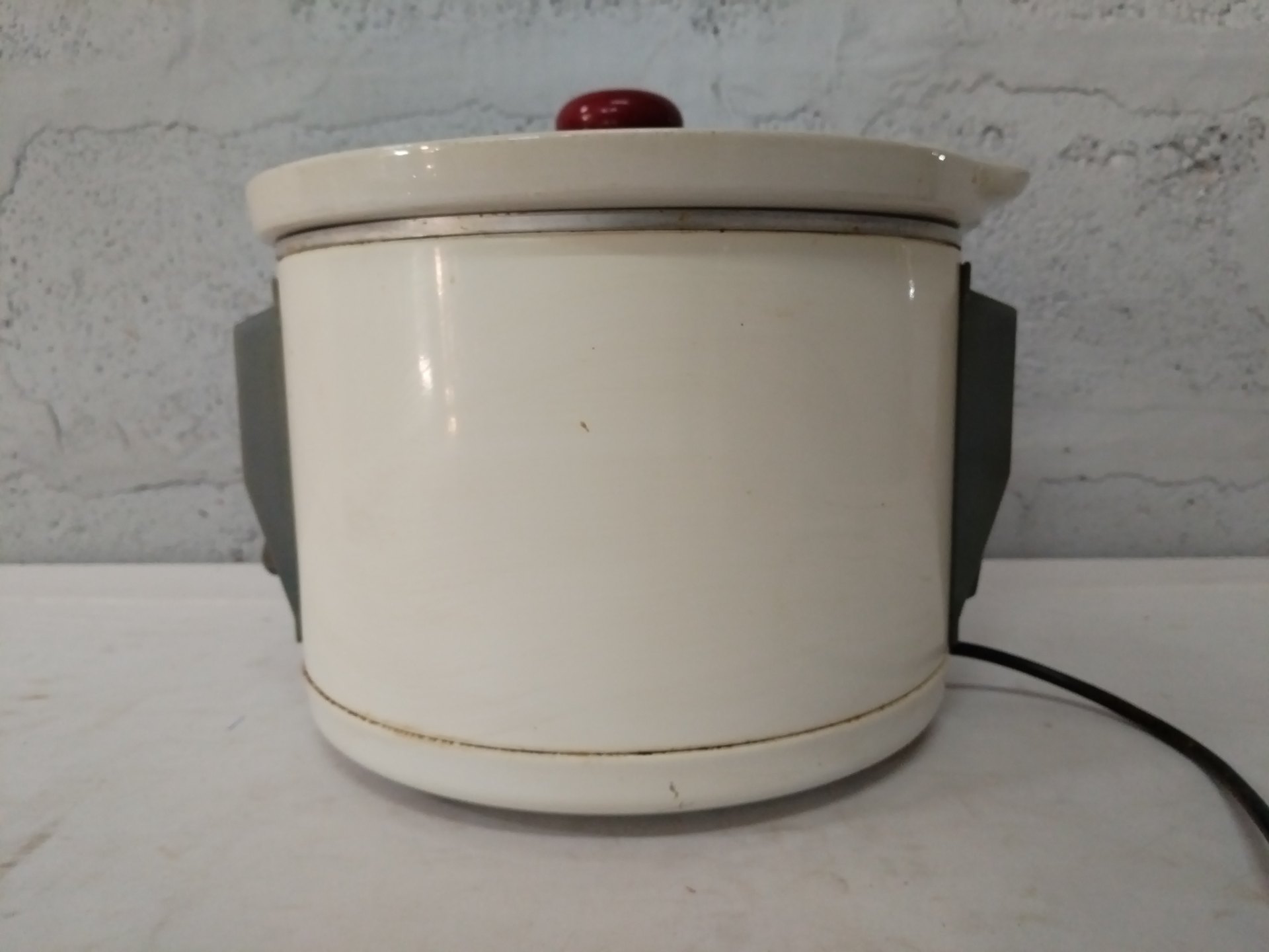 TEDELEX TX-350 Slow Cooker (230V 50Hz 280W) — ceramic pot & lid, tested working, stained with cable damage
