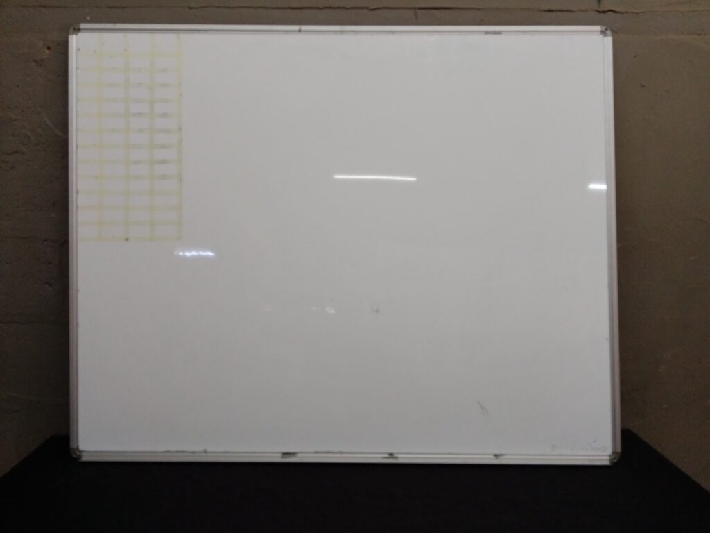 Large 158 × 122 cm Aluminium‑Framed Dry‑Erase Whiteboard — Used, Tray Included