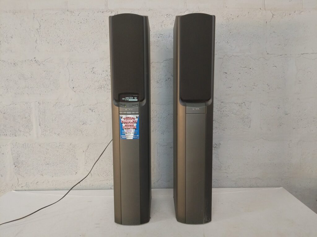 Sony SAVA-27 pair – Floorstanding towers (one active, one passive) — Tested, works, cosmetic wear