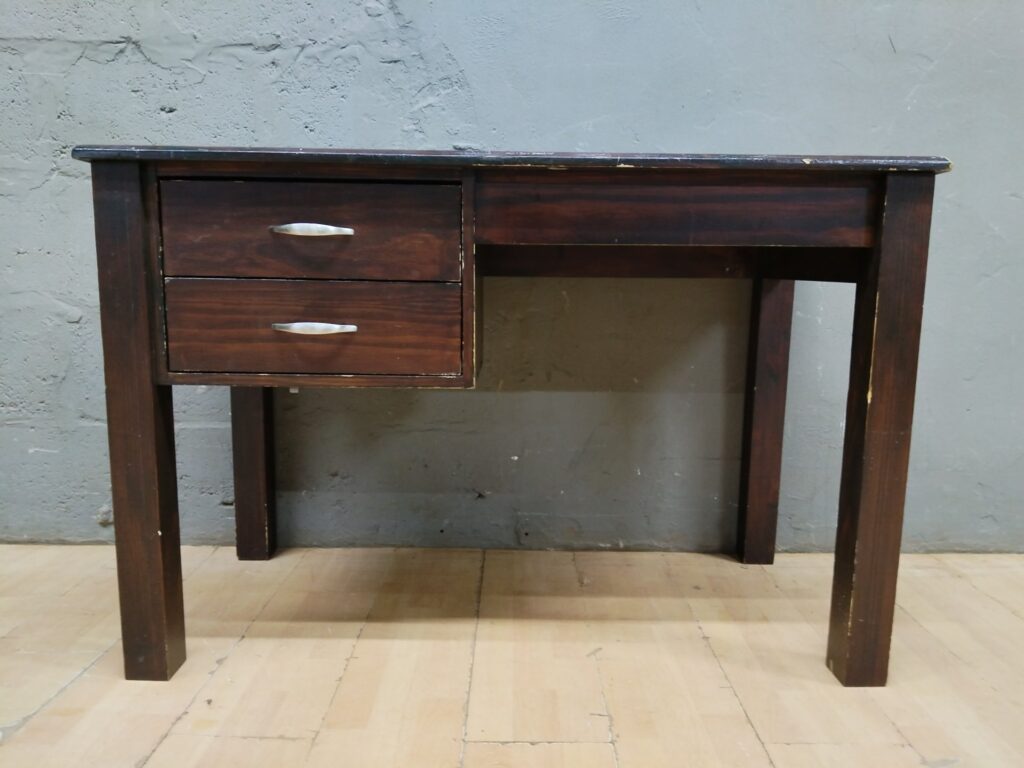 Small Wooden Desk / Writing Table with Two Drawers — 117 × 59 × 77 cm