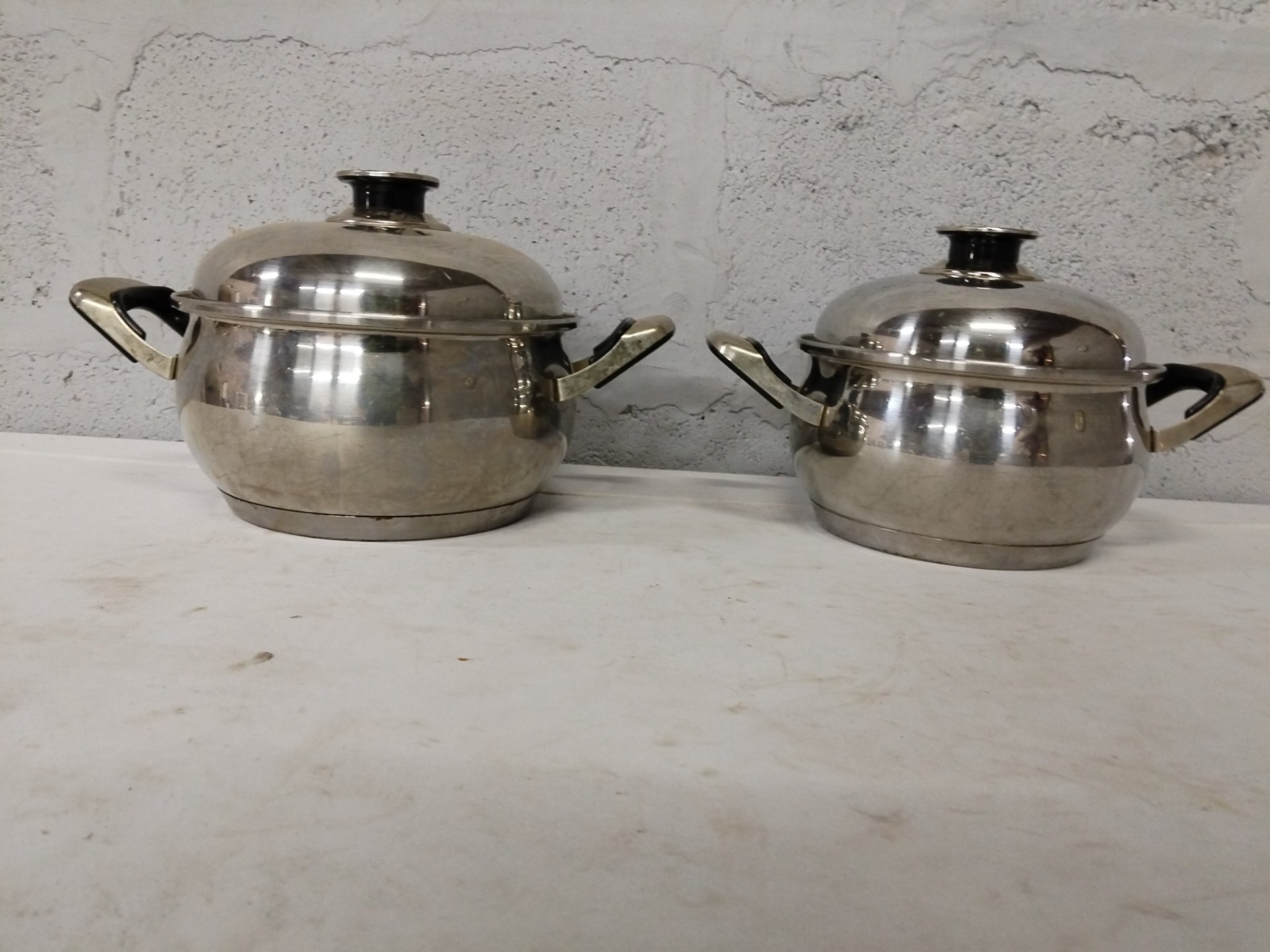 Pair of FERRUM Stainless Steel 18/10 Cooking Pots with Lids (2 pots + 2 lids)