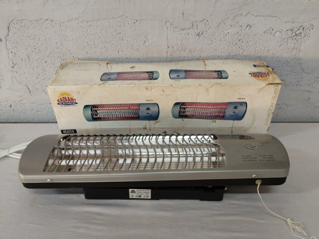 Radiant Electrical Bathroom Heater 06HE2036 — 1500W, Tested Working, Original Box