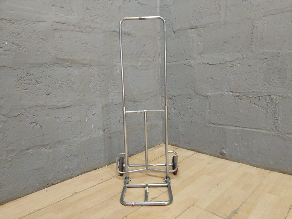 Folding metal sack trolley / hand truck — folds & locks, wheels tested