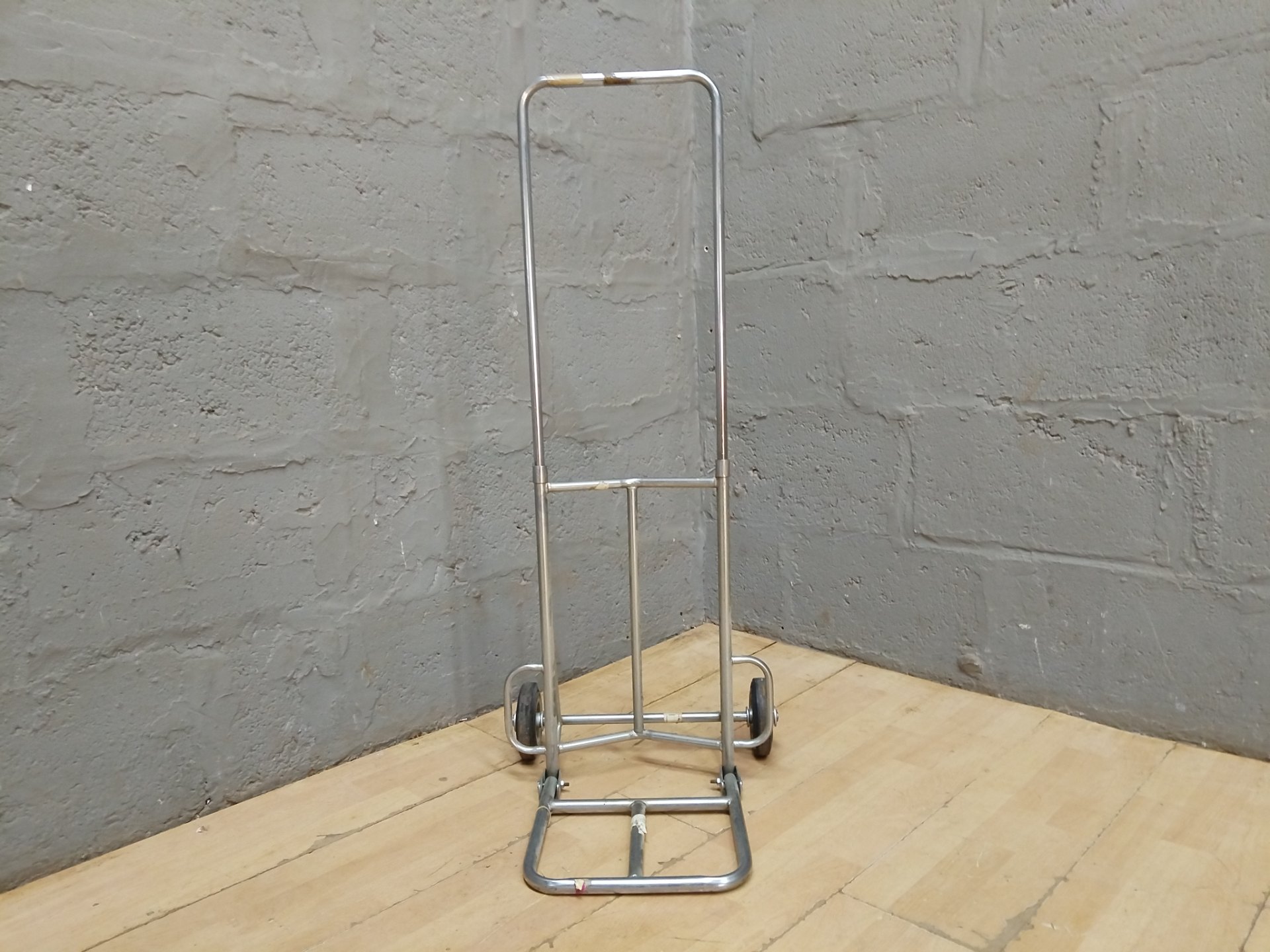 Folding metal sack trolley / hand truck — folds & locks, wheels tested