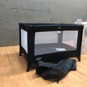 BabyThings Large Camp Cot / Playpen - Like New, Boxed with Mattress + Carry Bag