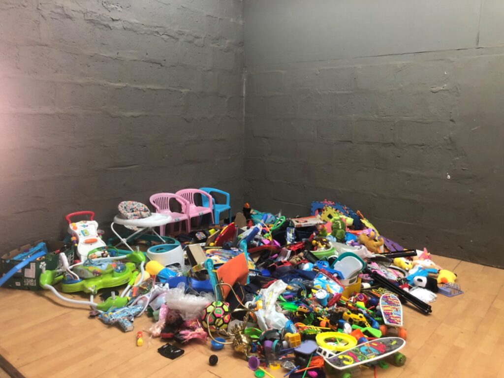 Bulk mixed children’s toys & baby items — large 100+ piece lot (assorted, used)