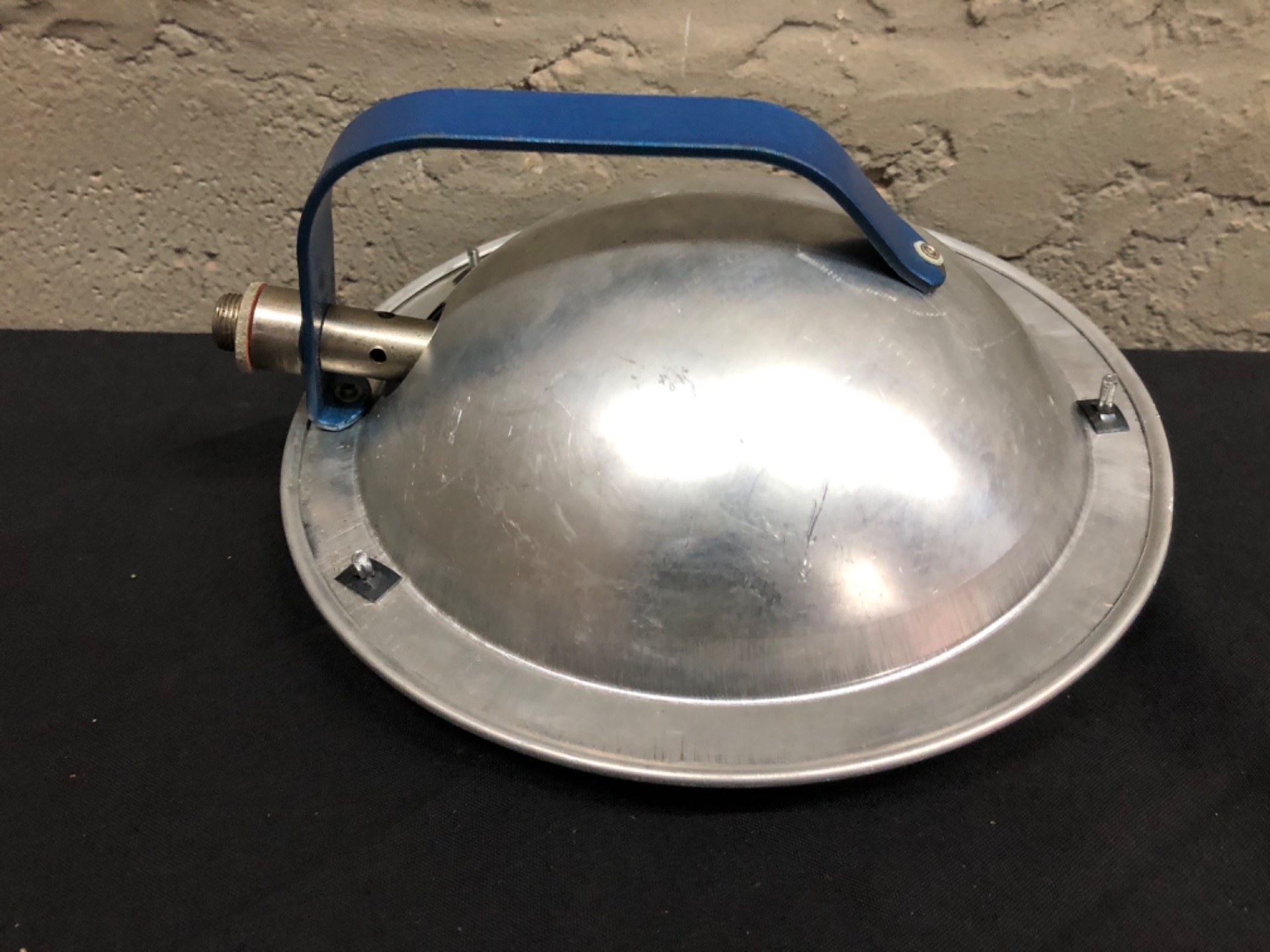 Patio heater head assembly — aluminium reflector, perforated burner & grille (working, used, no hose/regulator)