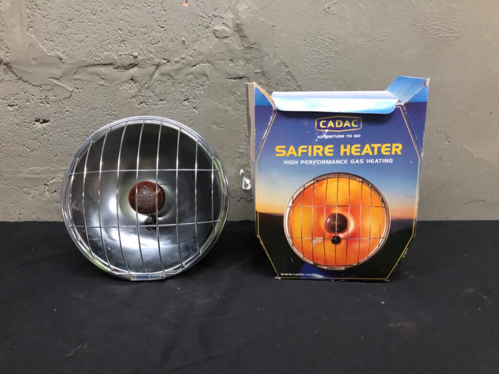CADAC Safire LPG reflector heater head — reflector, burner and grille with original box (heater head only)